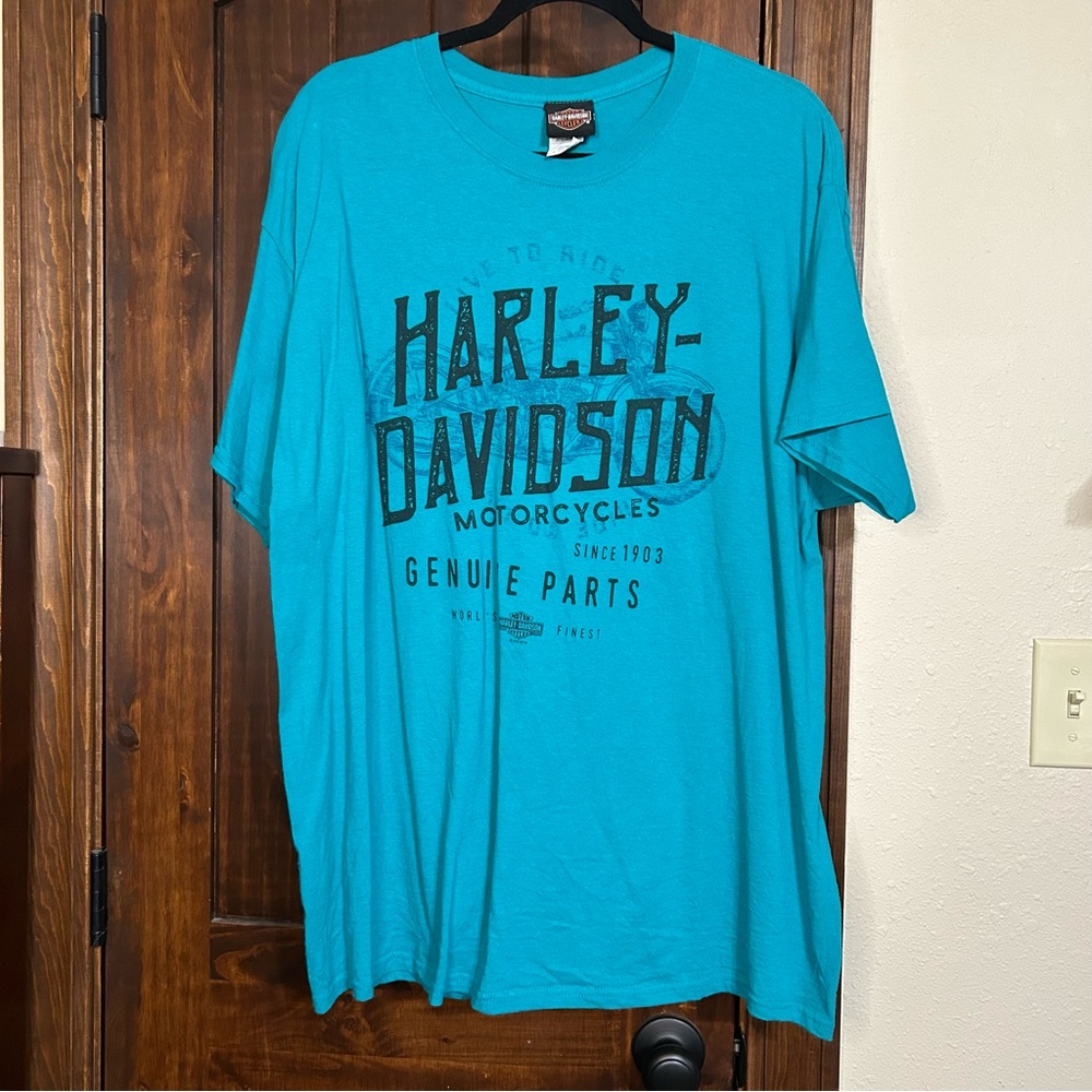 Harley-Davidson Men's Teal Graphic Tee